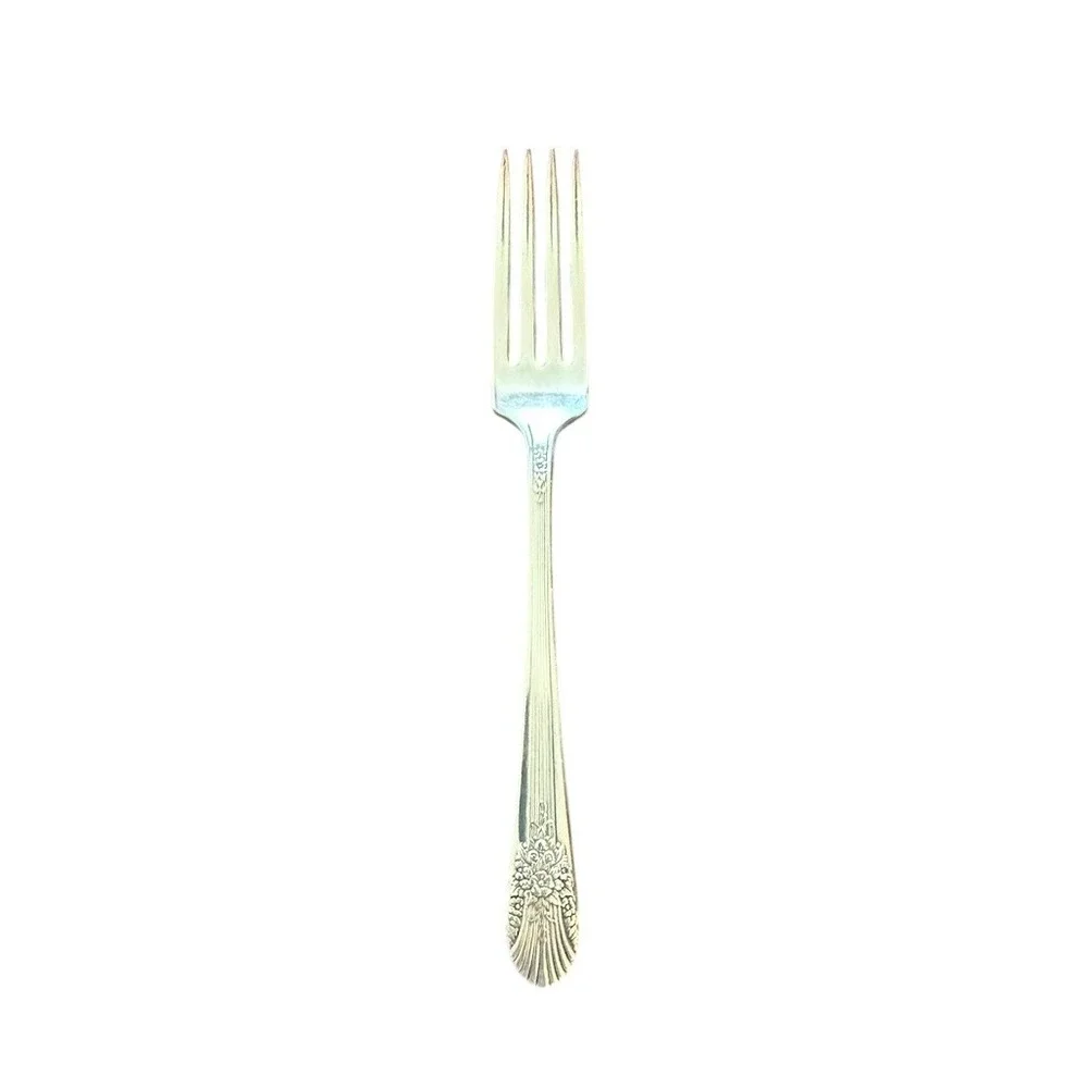 Wolff Wm. Rogers Vintage Silverplate Flatware Set Floral Shell w Chest